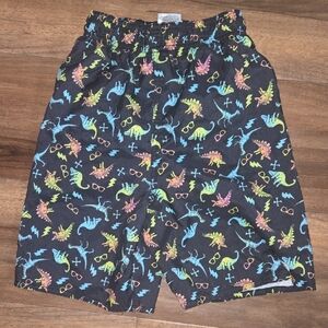 Swimming Colorful Dinosaur Print Kids Shorts